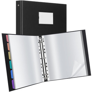 Uquelic Binder with Plastic Sleeves for Letter/A4 Size (11'' x 8.5'') Document Binder Organizer with Dividers for Papers, Photos and Artwork, 100 Pag