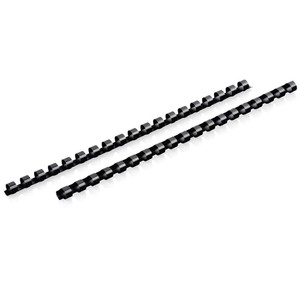 Mead CombBind Binding Spines/Spirals/Coils/Combs, 3/8", 55 Sheet Capacity, Black, 125 Pack (4000132)