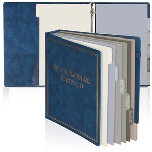 chiazllta Estate Planning Portfolio Binder with Index Tab Divider End of Life Planner When I Die Organizer Binder PU Leather 3 Ring Organizing Wills