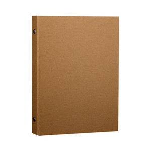 UUYYEO A5 6 Ring Kraft Paper Binder Folder Binder Hard Cover Refillable Notebook Binder Cover File Organizer Binder Loose Leaf Binder Cover Binding H