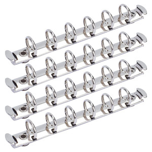 beinkmake 4pcs A6 Notebook 6-Ring Binder Mechanism Holes 0.59inch Metal Loose Leaf Binders Spines Combs for Binder Planner Folder Planner Accessories