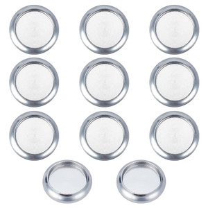 BENECREAT 11Pcs Aluminium Alloy Binding Discs, Flat Round Discbound Metal Expansion Discs for Discbound Notebook Artwork, Platinum, 0.7x0.2inch