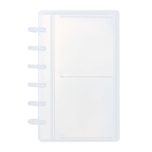 Mogoostry Clear Sheet Protectors 6 Disc Binder 20 Sheets Inner Page Plastic Protective Sleeves 3 inch Card Pockets Disbound Photo Album (2-Pocket)