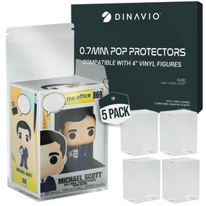 Dinavio Crafthouse Premium 0.7mm Heavy Duty Plastic Funko Pop Protector Compatible with Funko POP! 4" Inch Figures - Ultra Thick 0.7mm, Crystal Clear