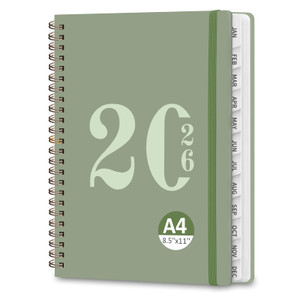 2026 Planner, Weekly and Monthly Calendar Agenda Book, Jan 2026 - Dec 2026, Hardcover Planning Academic Planner for Office School Supplies and Desk A