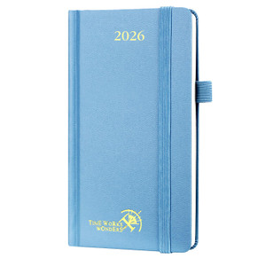 POPRUN 2026 Pocket Calendar Planner (Mini Size-3.5" x 6.5" Hardcover),12 Months (Jan. - Dec. 2026) - Small Planner Weekly and Monthly for Purse with