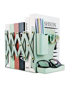 GAUENEEN Heavy Duty Bookends Adjustable Book End, Desk Book Holder for Shelves, Book Organizer for Desk, Suitable for Office Home School (19.69 inche