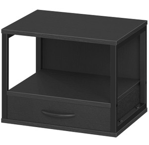 HOOBRO 2-Tier Desktop Printer Stand with Drawer, Under-Desk Printer Table with Storage Shelf, for Home Office, Kitchen, Fax Machine, Scanner, Black B