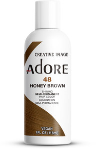 Adore Semi Permanent Hair Color (048 Honey Brown) | Vegan & Cruelty-Free Brown Hair Dye | No Ammonia, No Peroxide, No Alcohol | 4 Fl Oz (Pack of 1)