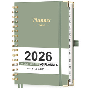 AHGXG 2026 Planner, Weekly and Monthly, 2026 Calendar, Jan 2026 - Dec 2026, Hardcover with Monthly Tabs, 100 GSM Thick Paper, for Women School Home O