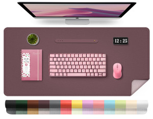 Leather Desk Pad Protector, Desk Mat, Large Mouse Pad, Non-Slip Desk Blotter, Office Laptop Desk Pad, PU Leather Desk Writing Pad for Office and Home