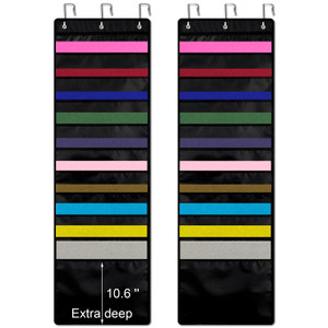 Henoyso 2 Pcs 12 x 12 Inch Paper Storage Scrapbook Vinyl Roll Storage Organizer Hanging Wall File Organizer with Door Hangers for Office Cardstock Cr