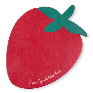 kate spade new york Leatherette Mouse Pad, 10.75" x 7.75" Mouse Mat with Non-Slip Back, Cute Mouse Pad for Office Desk (Strawberry)