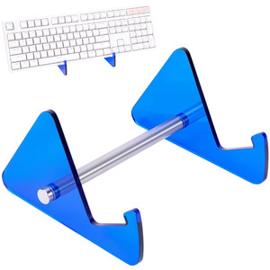 CRASPIRE Keyboard Holder Shelf Keyboard Display Stand Blue Acrylic Iron Portable Removable Mechanical Computer Collection Storage Desktop Tray Rack f