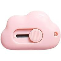 Pink Mini Utility Knives Cloud Shaped Box Cutter,Portable Paper Cutter,Retractable Letter Opener Assorted Colors Cloud Envelope Slitter,Cutting and M