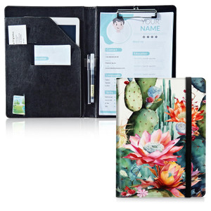 DIGTIALL Padfolio Folder with Clipboard,Portfolios Organizer Clipboards with Storage Clipboard Writing Pad PU Leather Conference Document Organizer w