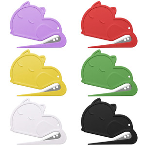 6 Pack Letter Opener Envelope Slitter Cat Shape, Luxiv Envelope Opener Slitter for Women, Men Mail Open Tool Mini Safe Letter Package Open Tool for O