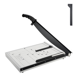VEVOR Paper Cutter, 18 in Cut Length Guillotine Trimmer, 15-Sheet Capacity, Heavy-Duty Paper Cutter with Security Guard Rail/Blade Lock, Paper Trimme
