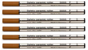 6 Pack - Black 5888 Fine Tip Schmidt Metal Refill