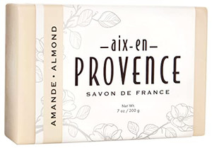 Aix en Provence Triple Milled Shea Butter Artisanal French Soap, Almond, 1 Count (Pack of 1)