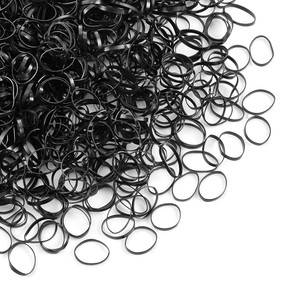 minihope 1200 hair rubber bands black for Women Kids,small black rubber bands for hair  STRONG  STRECHED  REUSEABLE
