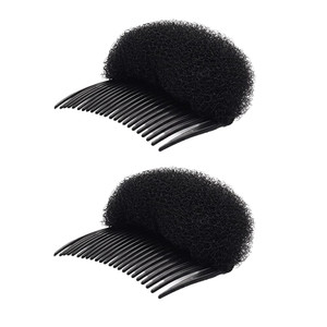 2 PCS Hair Bump Inserts Women Sponge Volume Bump Inserts Hair Comb Hair Bases Hair Styling Tools Black Sponge Hair Accessories