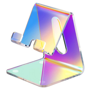 Tomorotec Acrylic Cell Phone Stand, Portable Phone Holder for Desk Non-Slip Desktop 4-8 Smartphones Holder Compatible with iPhone Samsung Galaxy Pi