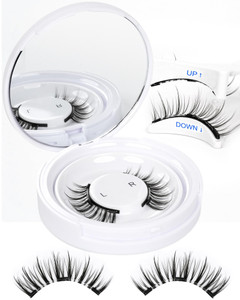Natural Look Soft Magnetic Eyelashes - Upgrade Reusable Magnetic Eyelashes, Easy To Wear and Remove Soft Magnet Lashes with Applicator Lash Fixer, No