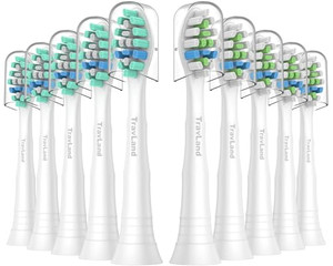 TravLand Replacement Toothbrush Heads Compatible with Philips Sonicare Replacement Heads, Electric Replacement Brush Head Compatible with Phillips So