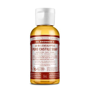 Dr. Bronner's - Pure-Castile Liquid Soap (Eucalyptus, 2 Ounce) - Made with Organic Oils, 18-in-1 Uses: Face, Body, Hair, Laundry, Pets and Dishes, Co