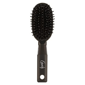 Goody Mini Cushion Hair Brush - Oval Travel Hairbrush for All Hair Types, Tangles Knots With Ease Without Tears or Breakage - Pain-Free Hair Accessor