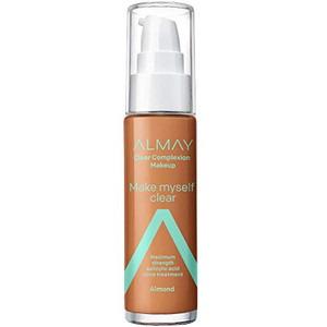 Almay Clear Complexion Makeup, Matte Finish Liquid Foundation with Salicylic Acid, Hypoallergenic, Cruelty Free, -Fragrance Free, Dermatologist Teste