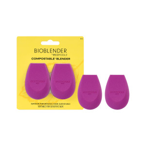 EcoTools Bioblender Makeup Sponge Duo, Compostable Makeup Blender, For Liquid & Cream Foundation, Seamless Application, Eco-Friendly Beauty Sponge, C