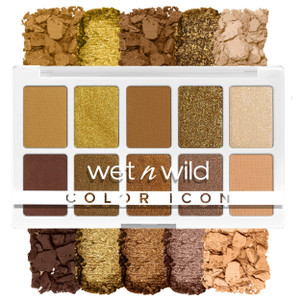 wet n wild Color Icon 10-Pan Eyeshadow Makeup Palette, Yellow Call Me Sunshine, Long Lasting, Shimmer, Metallic, Glittery, Matte, Rich Smooth Pigment