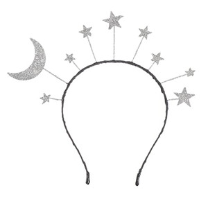 Beaupretty Alloy Five- pointed Star Headband Delicate Star Moon Hairband Glitter Hair Hoop Birthday Party Hair Accessory Fashion Headband