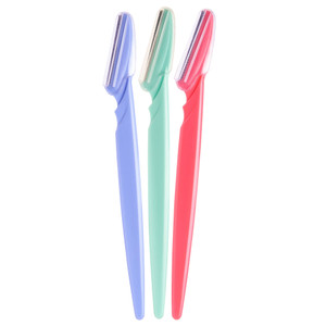 Diane D220 Eyebrow Facial Hair Shaper Trimmer, Dermaplaning Razor - 3 Pack