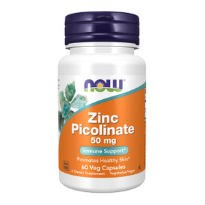 NOW Foods Supplements, Zinc Picolinate 50 mg, Supports Enzyme Functions*, Immune Support*, 60 Veg Capsules