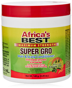 Africa's Best Maximum Strength Super Gro Hair & Scalp Conditioner, 5.25 oz