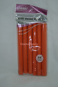 Annie 01203 Soft Twist Rollers, Orange, 6 Count