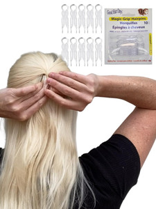 Good Hair Days Hair Pins - 2 1/2" Plastic, U-shaped Magic Grip Hairpins, Strong Durable Pins For Fine, Thick & Long Hair, Styling Accessories - Cryst