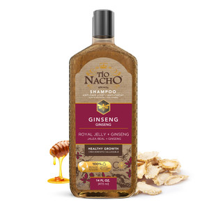 Tio Nacho Ginseng Shampoo with Royal Jelly, Herbal Hair Growth Shampoo for Stronger, Healthier Hair, Ginseng and Natural Extracts for Nourished and R
