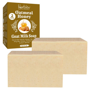 Oatmeal Honey Goat's Milk Soap Bar  Natural Bar Soap for Women, Men, Kids, Itchy Skin, Eczema, Psoriasis, Rash, Sunburn Skincare  Calming Colloidal