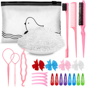 Comkrivy 3000 Pcs Hair Rubber Bands, Soft Elastics Ties with Cutter, Topsy Pony Tail Tool for Girls' and Women's Hairstyling