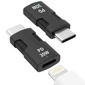 Lightning Female to USB C Adapter, 2 Pack Lightning to USB Type C Male Adapter PD 30W Fast Charging & Transfer Data for iPhone 16/15/15 Pro/15 Pro Ma