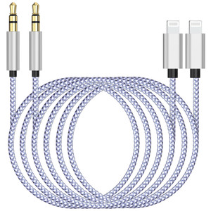 ?Apple MFi Certified? 2Pack iPhone Aux Cord for Car, Lightning to 3.5 mm Headphone Jack Adapter Male Aux Stereo Hi-Fi Audio Cable Compatible with iPh