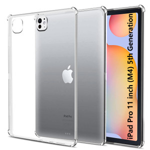 easyBee Case Compatible with iPad Pro 11 inch M4 (2024, 5th Generation), Ultra Thin Silicone Shockproof Back Shell HD Transparent TPU Protective Cove