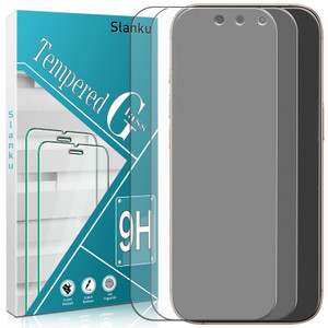 Slanku [3 Pack for iPhone 17, 16 Pro Matte Screen Protector, Anti Fingerprint, Anti Glare, Tempered Glass, Full Coverage