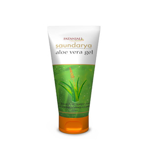 Patanjali Aloe Vera Gel 150ml - Saundarya Moisturizer for Oily Skin, with Vitamin E
