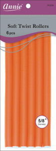 Annie 01208 Soft Twist Rollers, Orange, 6 Count