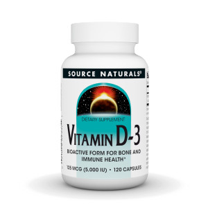 Source Naturals Vitamin D-3 Bioactive Form for Bone & Immune Health* 5000 iu - 120 Capsules
